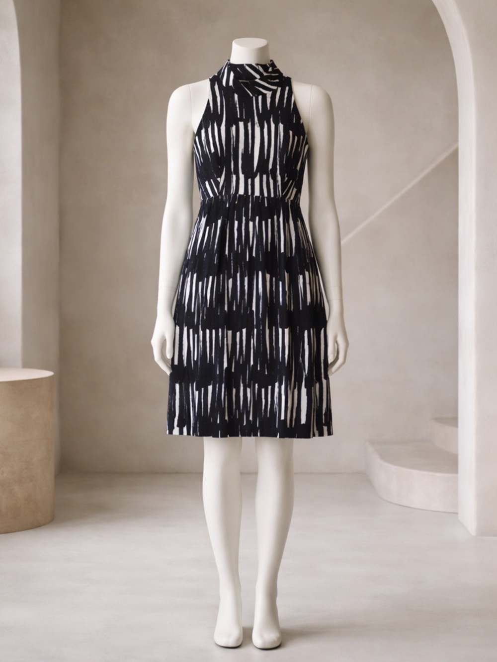 Milly of New york Open Back Abstract Print Dress